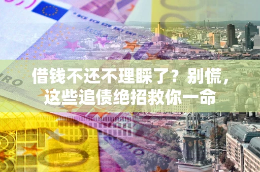 北京借钱不还不理睬了？别慌，这些追债绝招救你一命