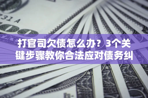 北京打官司欠债怎么办？3个关键步骤教你合法应对债务纠纷